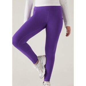 Athleta Girl Polartec Stash Tight Purple Fleece Lined Leggings Kids XL 14 NEW